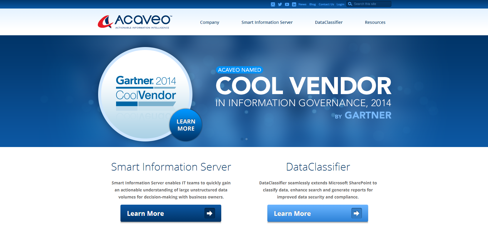 Acaveo Website by Mediaforce