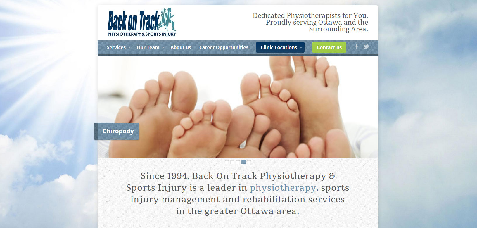 Back on Track Physio Website by Mediaforce