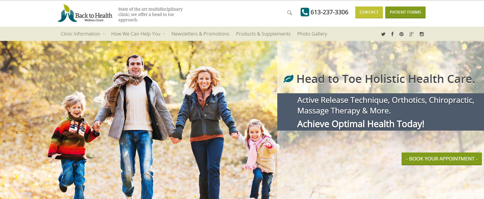 Back2Health Wellness Website by Mediaforce