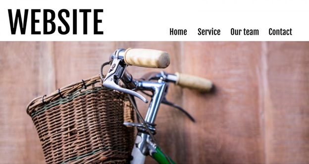 Attractive minimalist website banner
